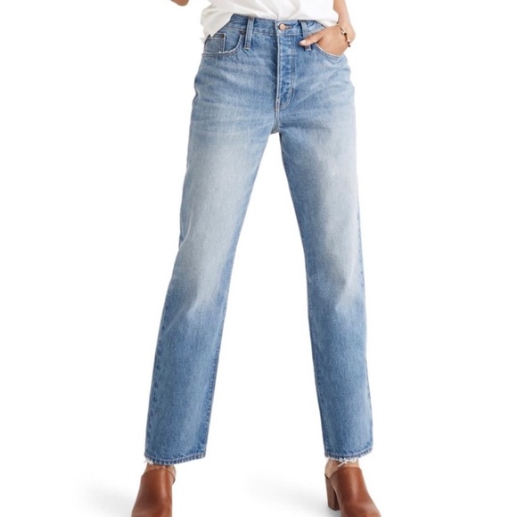 Madewell Denim - Madewell Dad Jeans Light Wash Straight Leg Denim